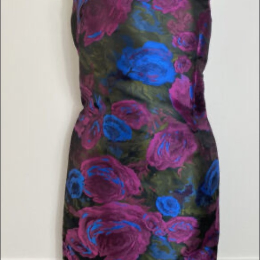 Floral lined sleeveless dress